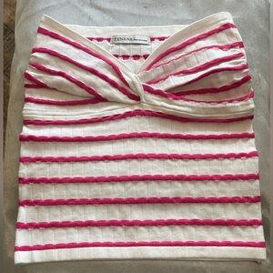 Zenana Outfitters Pink and White Strapless Tube Top NWOT